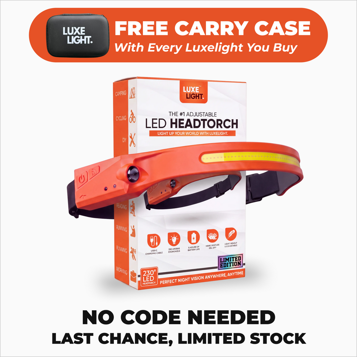 Luxelight™ LED Headlamp — Limited Edition Color Collection